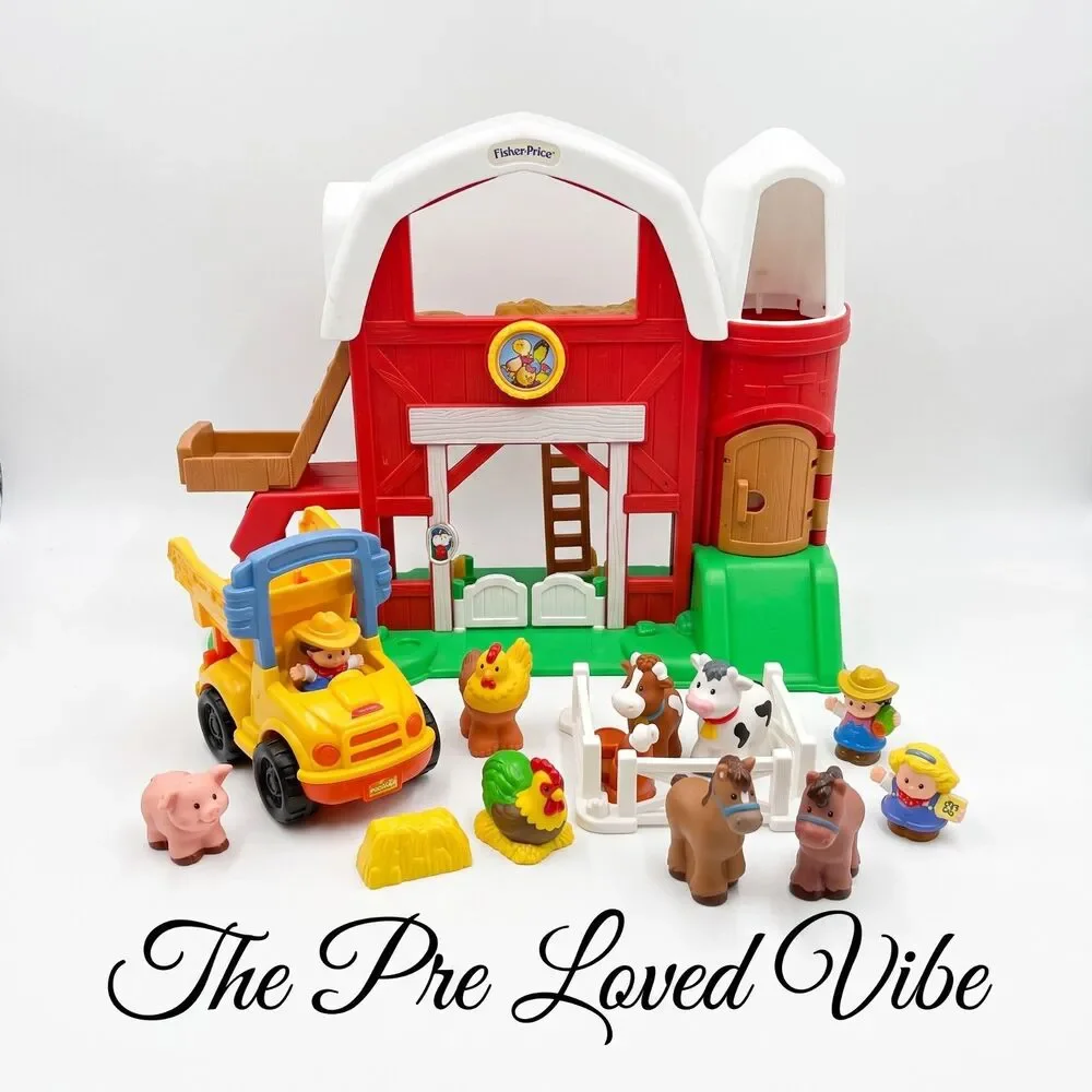 Fisher Price Little People Sounds Barn House Farm Yard Playset